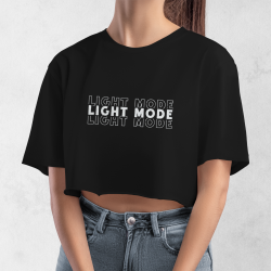 Croptop s reflexnou potlačou LIGHTMODE – štýl, čo svieti
