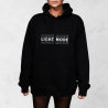 Unisex mikina LIGHTMODE – čierna s reflexnou potlačou