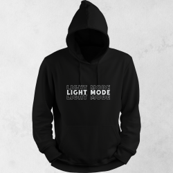 Unisex mikina LIGHTMODE – čierna s reflexnou potlačou