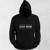 Unisex mikina LIGHTMODE – čierna s reflexnou potlačou