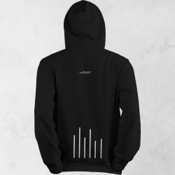 Unisex mikina LIGHTMODE – čierna s reflexnou potlačou