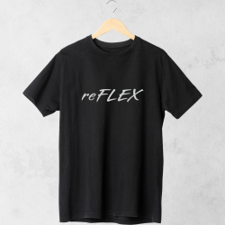 Oversize tričko ReFLEX s reflexnou potlačou – čierna, antracit