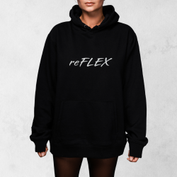 Unisex mikina reFLEX čierna s reflexnou potlačou