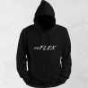 Unisex mikina reFLEX čierna s reflexnou potlačou