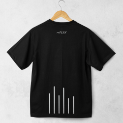 Tričko inVISIBLE oversize s reflexnou potlačou – čierne, antracit