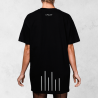 Tričko inVISIBLE oversize s reflexnou potlačou – čierne, antracit