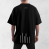 Tričko inVISIBLE oversize s reflexnou potlačou – čierne, antracit