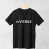 Tričko inVISIBLE oversize s reflexnou potlačou – čierne, antracit