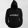 Unisex mikina inVISIBLE s reflexnou potlačou – čierna