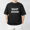 Unisex tričko NIGHT VISION s reflexnou potlačou – oversize