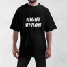 Unisex tričko NIGHT VISION s reflexnou potlačou – oversize