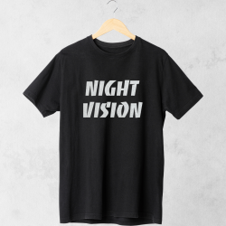 Unisex tričko NIGHT VISION s reflexnou potlačou – oversize
