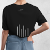 Dámsky croptop NIGHT VISION s reflexnou potlačou – čierny