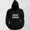 Unisex mikina NIGHT VISION s reflexnou potlačou – čierna